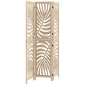Paravent 3 Panneaux Imprimé Feuilles Tropicales — Décoration Botanique 120 × 170 cm