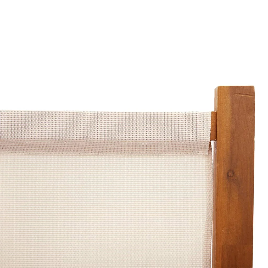 Paravent 4 Panneaux Tissu Blanc Crème — Grand Séparateur 280 × 180 cm
