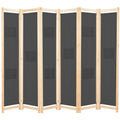 Paravent 4 Panneaux Tissu Gris — Séparateur Acoustique 240 × 170 cm