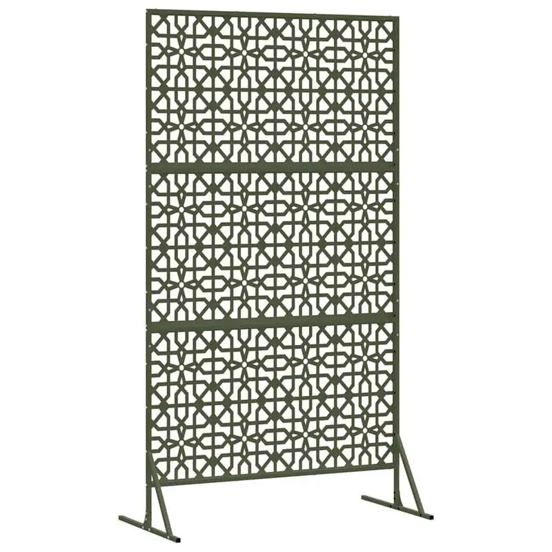 Paravent Acier Olive 100 × 180 cm — Séparateur Design Moderne Terrasse & Jardin
