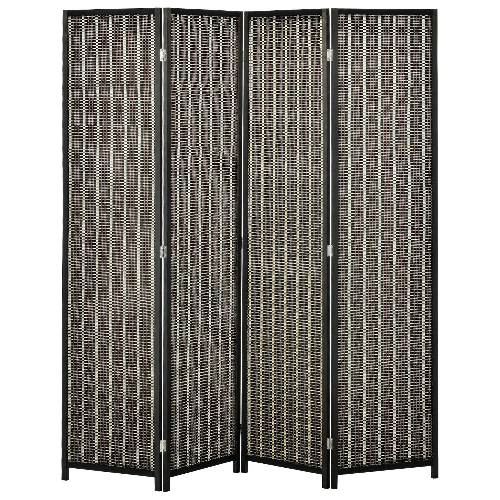 Paravent 4 Panneaux en Bambou — Grand Format Carré 180 × 180 cm
