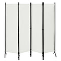 Paravent 4 Panneaux Crème — Cloison Légère Intérieur & Extérieur 224 × 182 cm