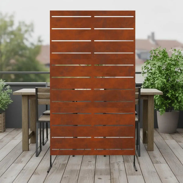 Panneau Brise-Vue Acier Marron 100×180 cm