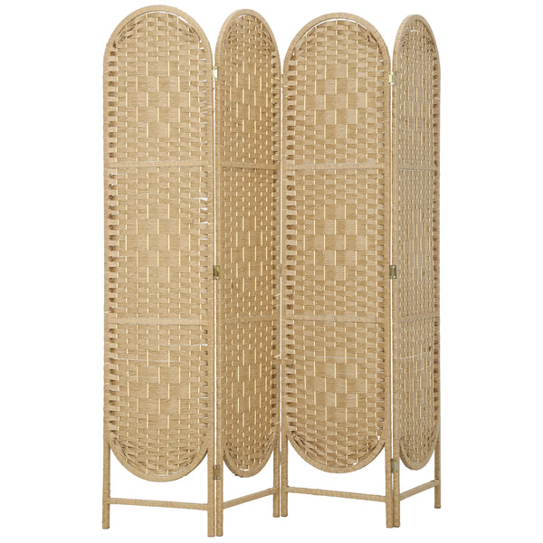 Paravent Bohème à Arche — Tissage Main, Coloris Naturel, Largeur au Choix