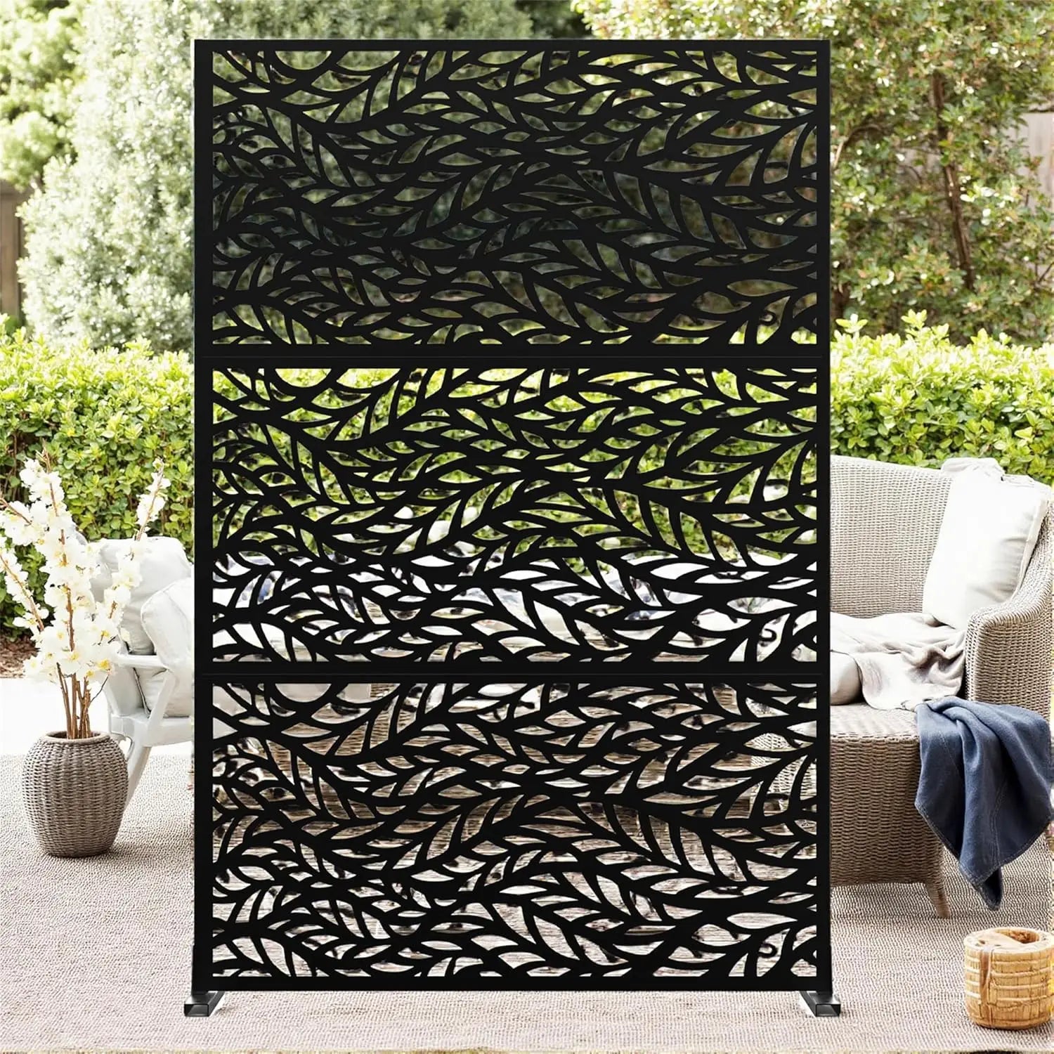 Panneau Brise-Vue Extérieur Décoratif — Clôture Jardin & Patio 120 × 183 cm