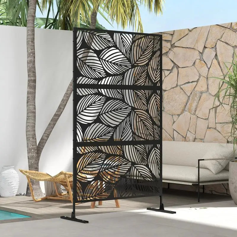 Panneau Décoratif Extérieur Noir — Treillis Métal pour Plantes Grimpantes, Balcon & Jardin
