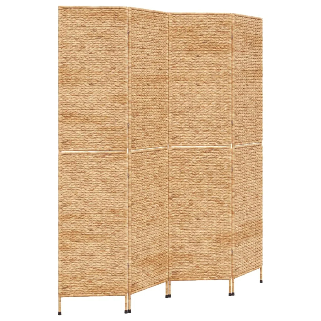 Paravent 4 Panneaux Jacinthe d'Eau — Cloison Naturelle Artisanale 163 × 180 cm