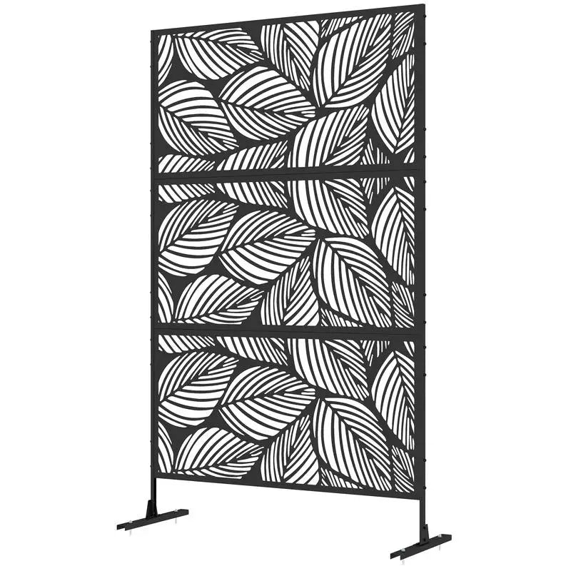 Panneau Décoratif Extérieur Noir — Treillis Métal pour Plantes Grimpantes, Balcon & Jardin