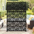 Panneau Décoratif Jardin Noir Motif C avec Socle 120×183 cm