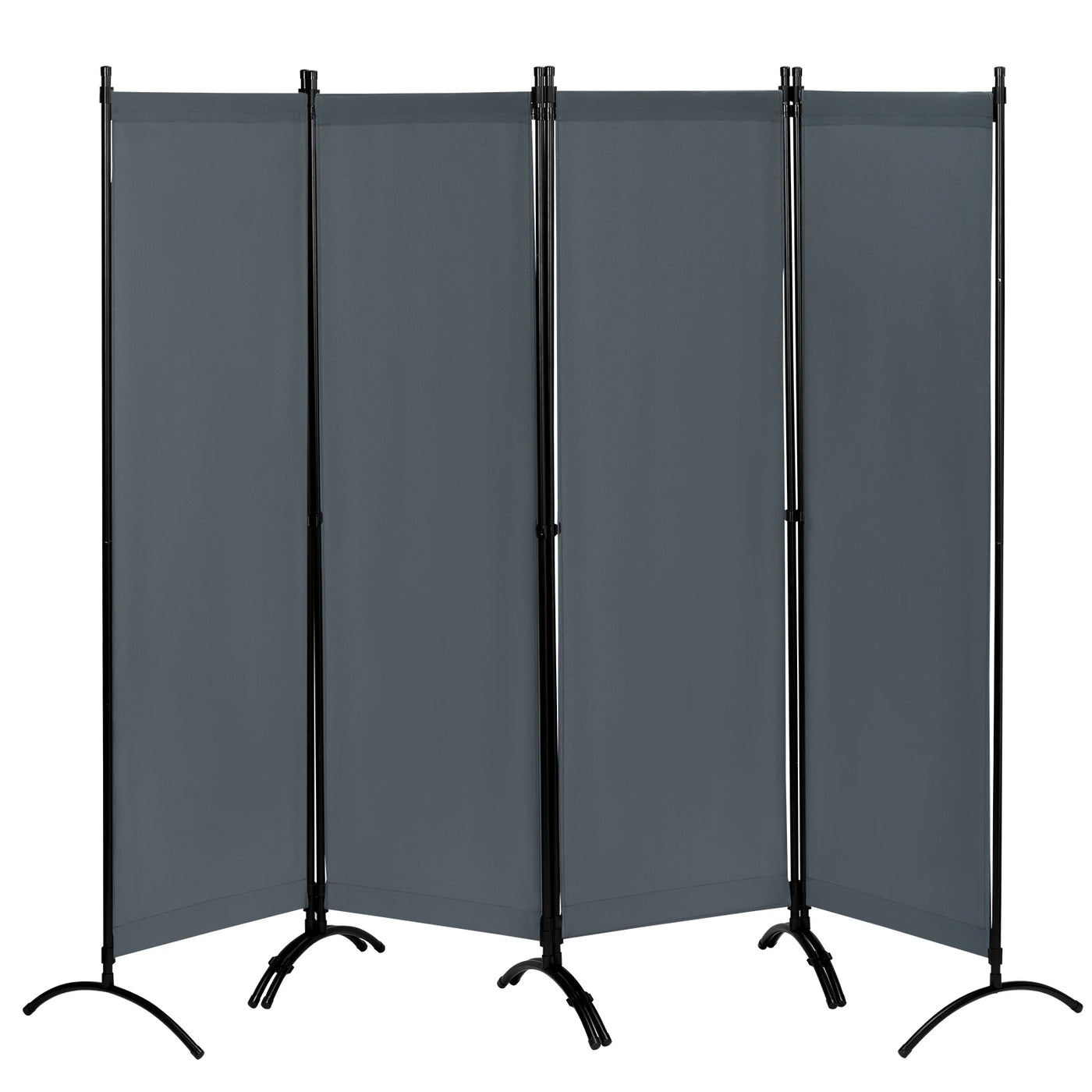 Paravent 4 Panneaux Crème — Cloison Légère Intérieur & Extérieur 224 × 182 cm