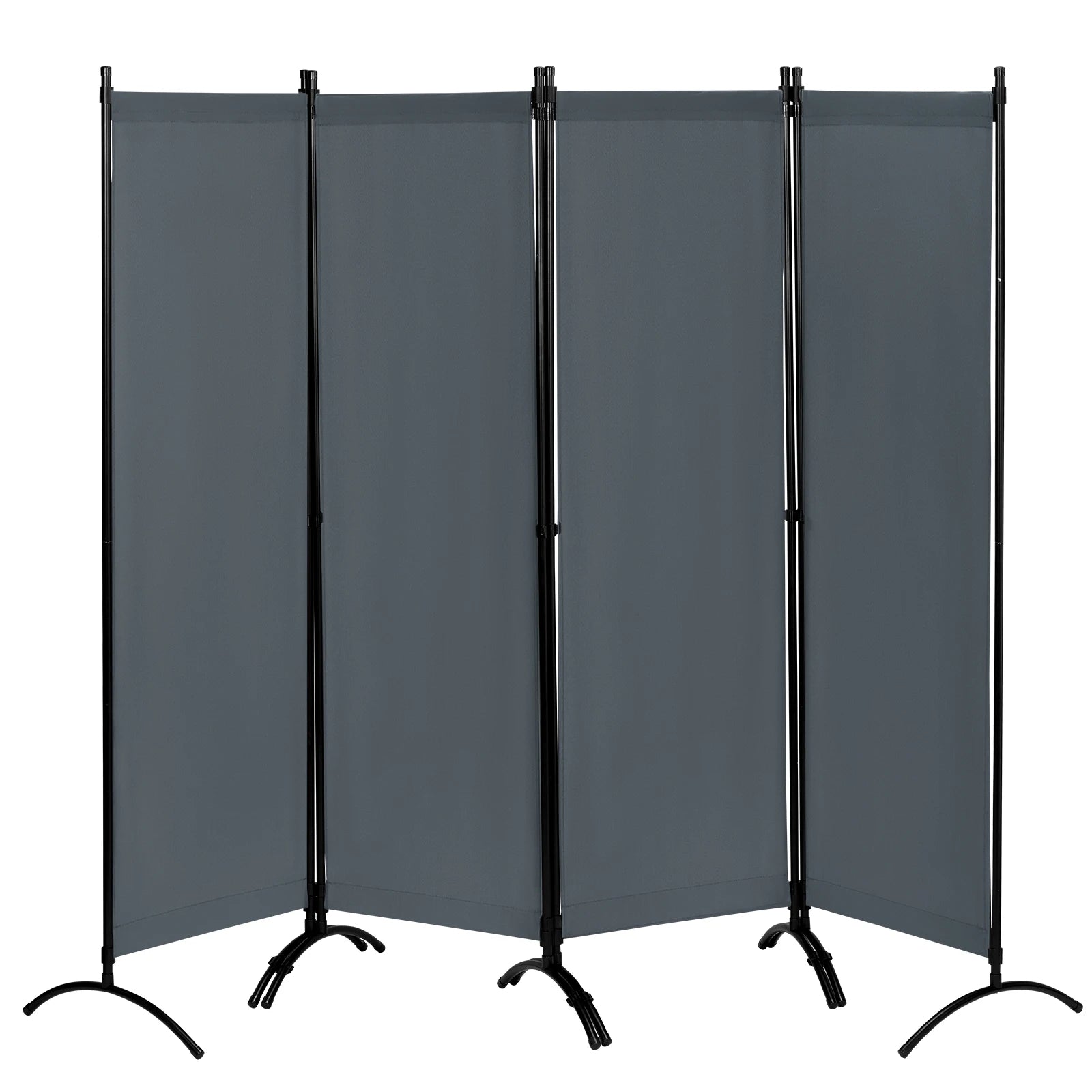 Paravent 4 Panneaux Crème — Cloison Légère Intérieur & Extérieur 224 × 182 cm
