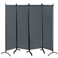 Paravent 4 Panneaux Gris Foncé 224×182 cm — Intérieur & Balcon