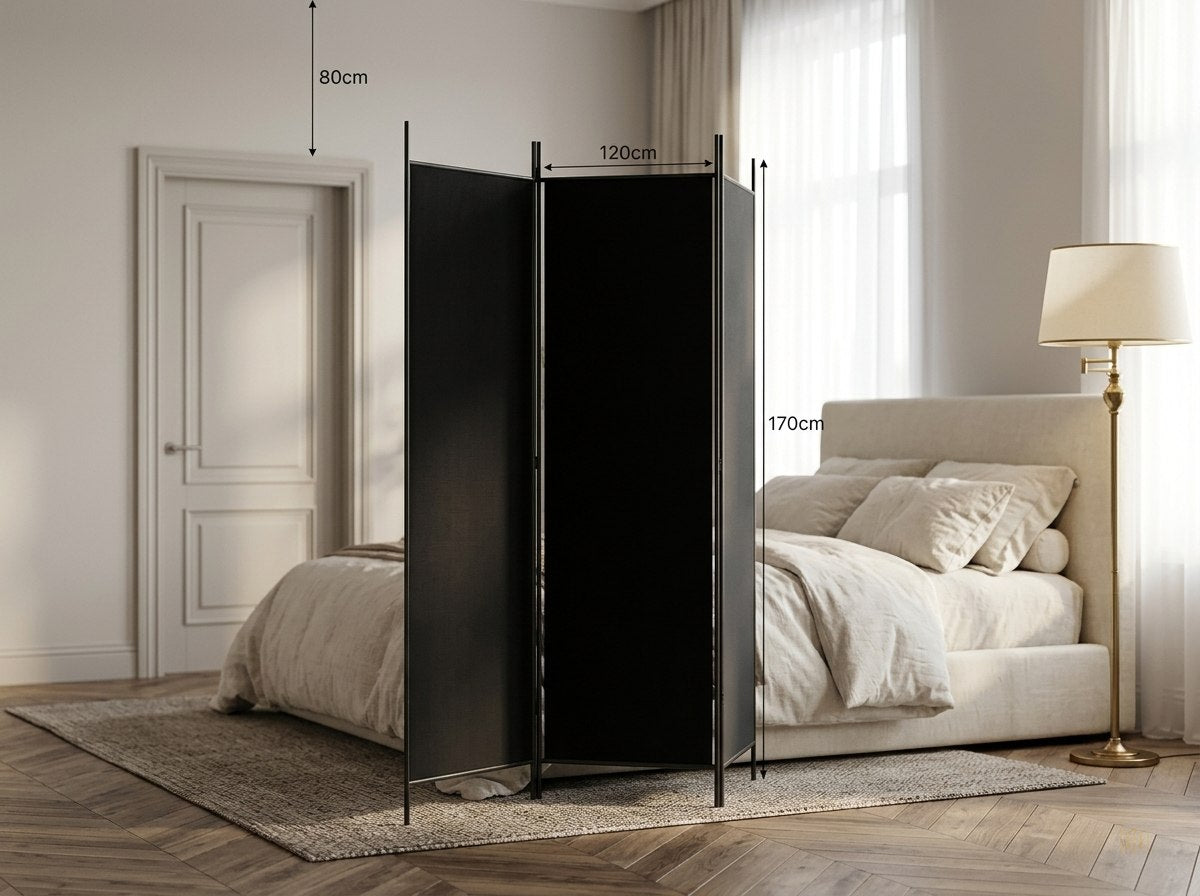 paravent 3 panneaux tissu translucide lumineux - lifestyle2