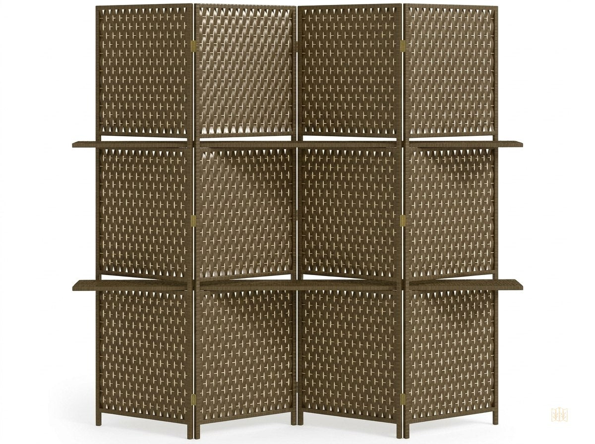 fond blanc bambou etageres