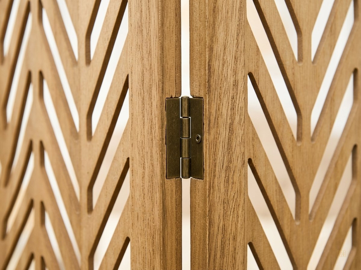 paravent 4 panneaux paulownia pliage express - detail