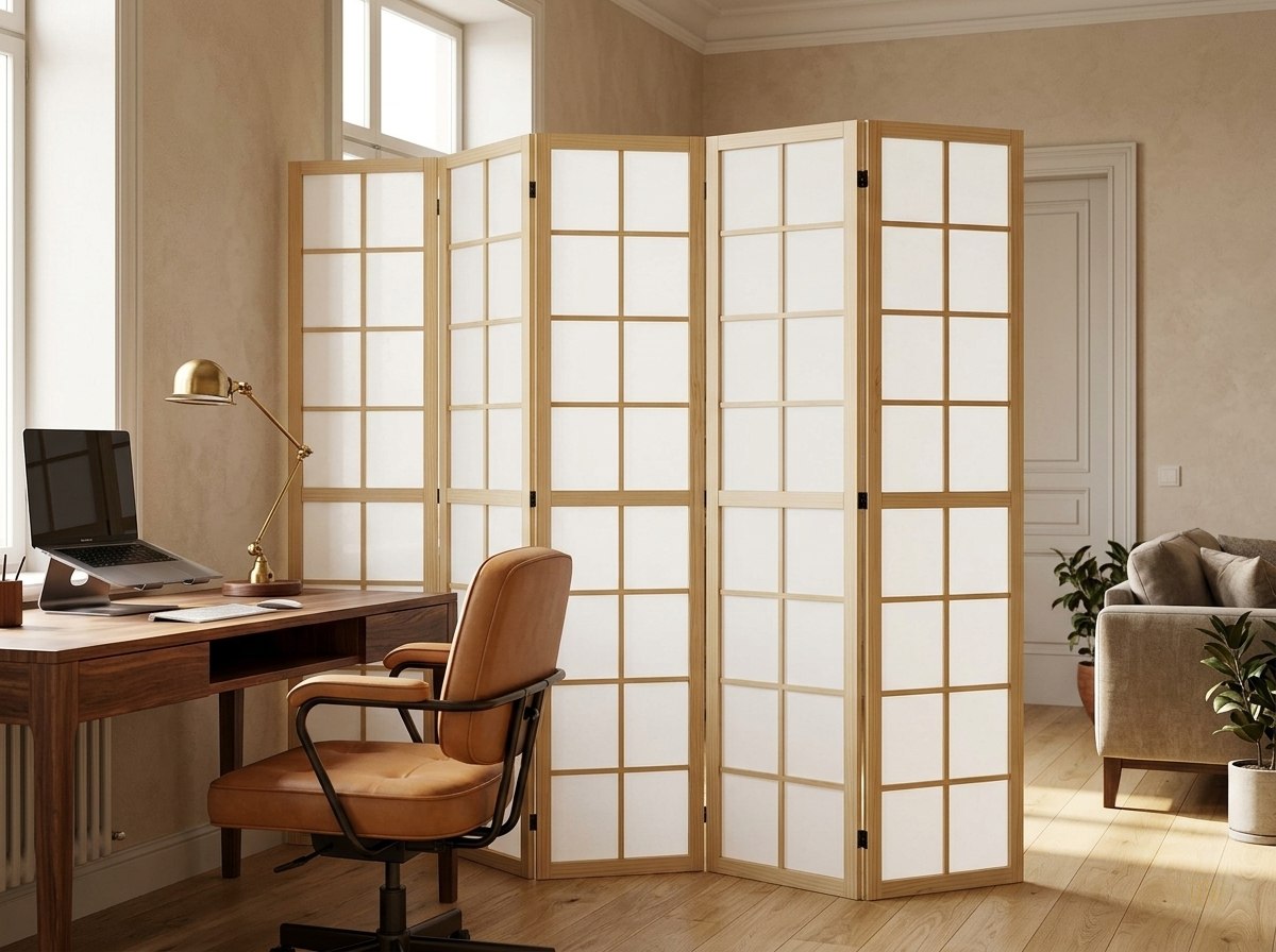 paravent 4 panneaux portable leger 160x170 - lifestyle