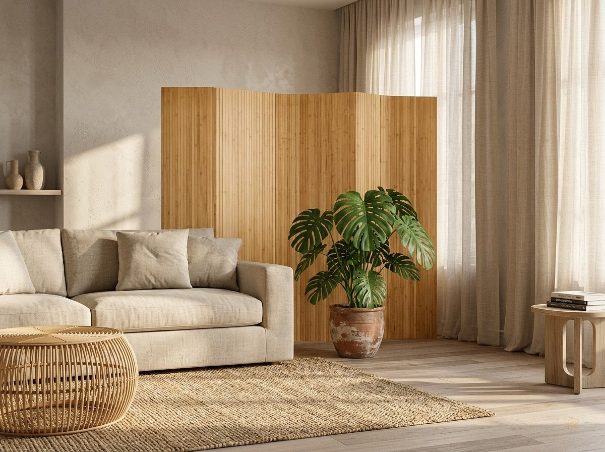 paravent bambou naturel grande largeur 250x165 - lifestyle