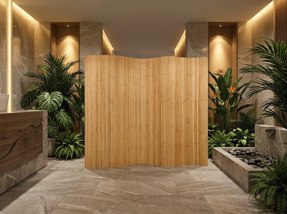 paravent bambou naturel grande largeur 250x165 - lifestyle2