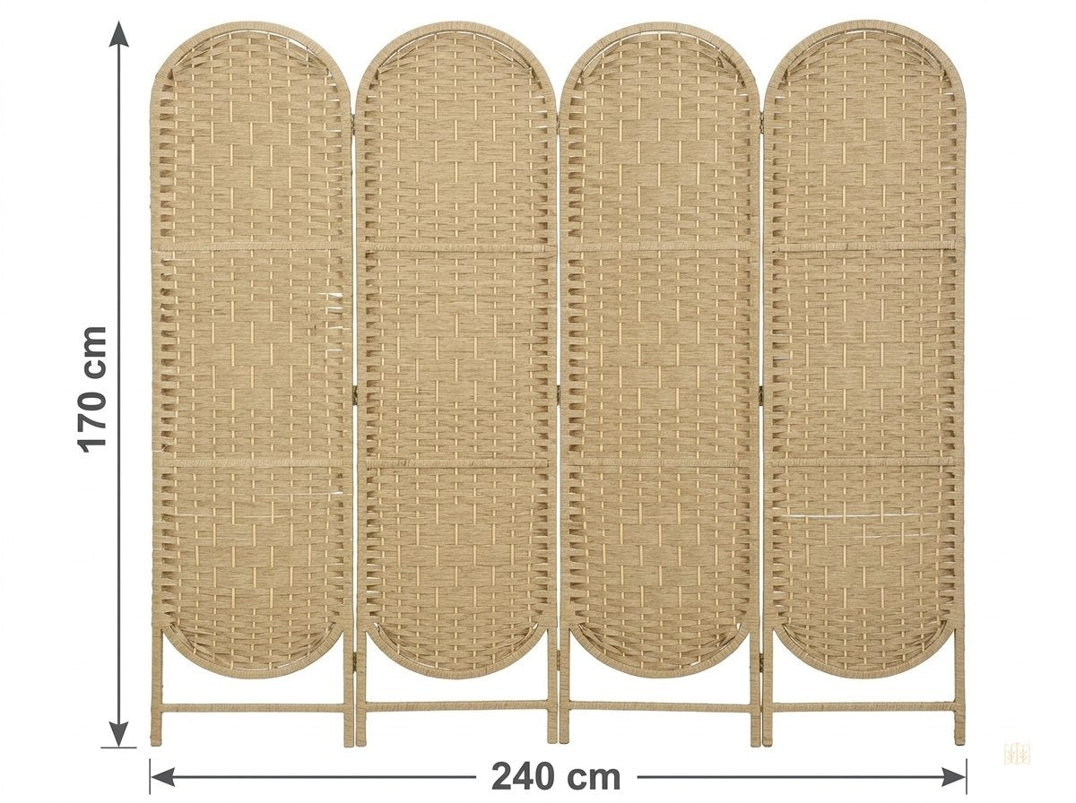 paravent boheme arche tissage main - dimensions