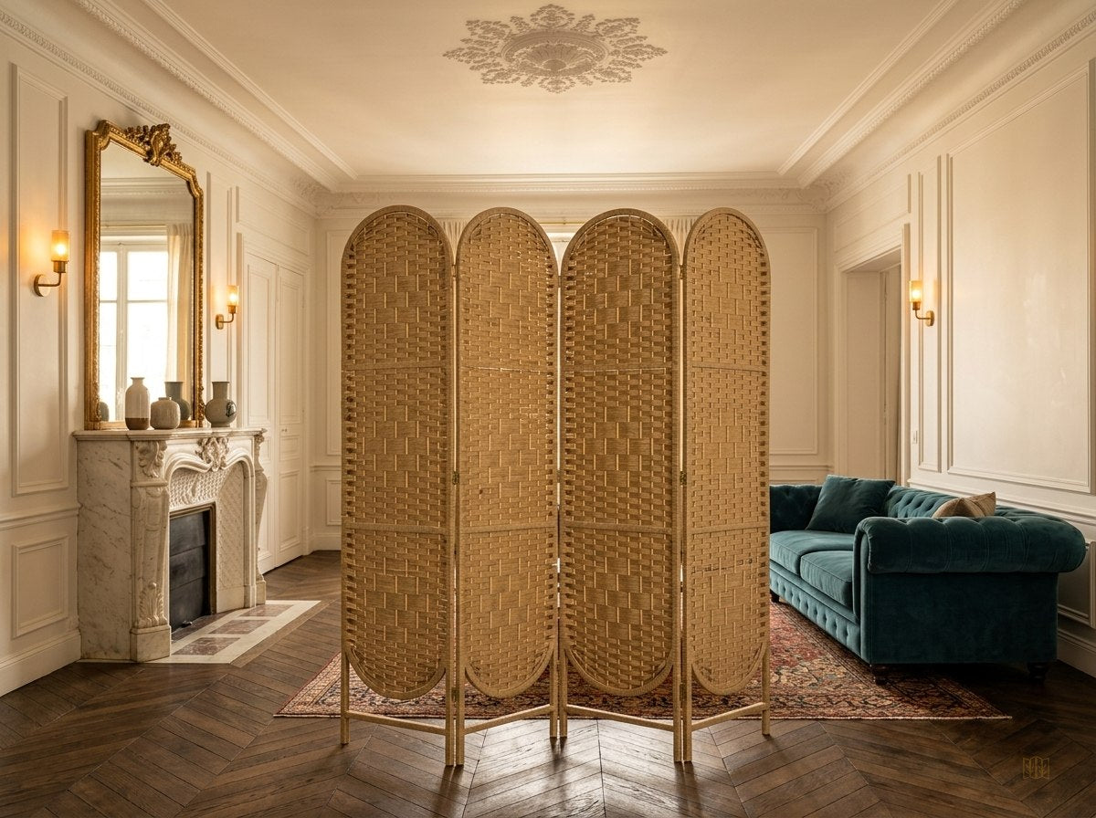 paravent boheme arche tissage main - lifestyle2
