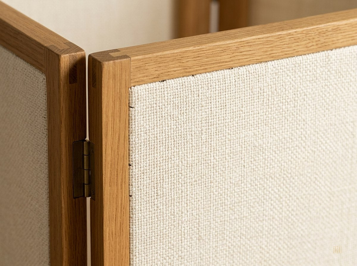 paravent tissu blanc creme separateur 280x180 - detail